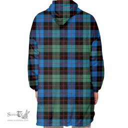 Scottish Guthrie Ancient Clan Tartan Oversized Blanket Hoodie - Classic Scottish Plaid Tartan Plaid