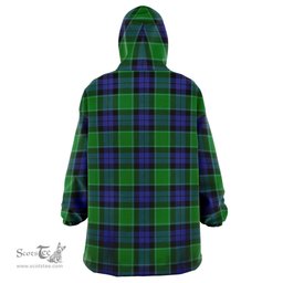 Scottish Graham of Menteith Modern Clan Tartan Oversized Blanket Hoodie - Classic Scottish Plaid Tartan Plaid