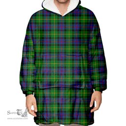 Scottish Tait Modern Clan Tartan Oversized Blanket Hoodie - Classic Scottish Plaid Tartan Plaid