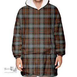 Scottish Fergusson Weathered Clan Tartan Oversized Blanket Hoodie - Classic Scottish Plaid Tartan Plaid