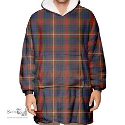 Scottish Fraser Hunting Modern Clan Tartan Oversized Blanket Hoodie - Classic Scottish Plaid Tartan Plaid