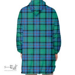 Scottish Flower Of Scotland Clan Tartan Oversized Blanket Hoodie - Classic Scottish Plaid Tartan Plaid