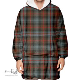 Scottish Murray of Atholl Weathered Clan Tartan Oversized Blanket Hoodie - Classic Scottish Plaid Tartan Plaid