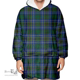 Scottish Cockburn Ancient Clan Tartan Oversized Blanket Hoodie - Classic Scottish Plaid Tartan Plaid