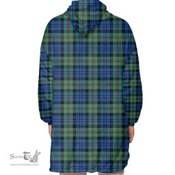 Scottish Baird Ancient Clan Tartan Oversized Blanket Hoodie - Classic Scottish Plaid Tartan Plaid