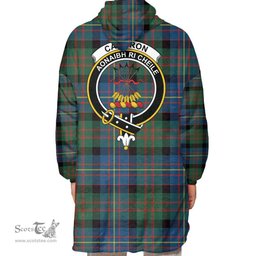 Scottish Cameron of Erracht Ancient Clan Tartan Oversized Blanket Hoodie - Crest Scottish Plaid Tartan Plaid