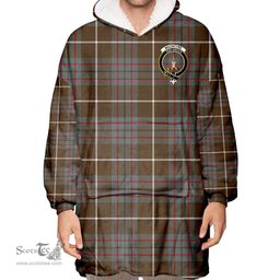 Scottish MacIntyre Hunting Weathered Clan Tartan Oversized Blanket Hoodie - Crest Scottish Plaid Tartan Plaid