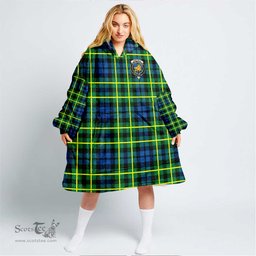 Scottish Campbell of Breadalbane Ancient Clan Tartan Oversized Blanket Hoodie - Crest Scottish Plaid Tartan Plaid