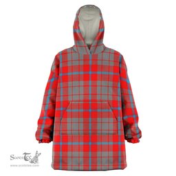 Scottish Moubray Clan Tartan Oversized Blanket Hoodie - Classic Scottish Plaid Tartan Plaid