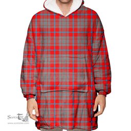 Scottish Moubray Clan Tartan Oversized Blanket Hoodie - Classic Scottish Plaid Tartan Plaid