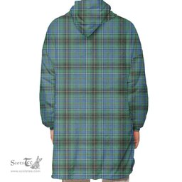 Scottish MacInnes Ancient Clan Tartan Oversized Blanket Hoodie - Classic Scottish Plaid Tartan Plaid