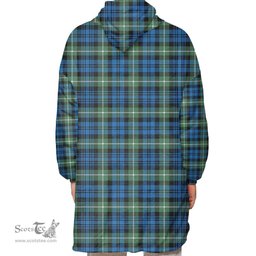 Scottish Lamont Ancient Clan Tartan Oversized Blanket Hoodie - Classic Scottish Plaid Tartan Plaid