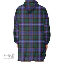 Scottish Guthrie Modern Clan Tartan Oversized Blanket Hoodie - Classic Scottish Plaid Tartan Plaid