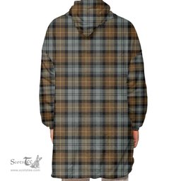 Scottish Gordon Weathered Clan Tartan Oversized Blanket Hoodie - Classic Scottish Plaid Tartan Plaid