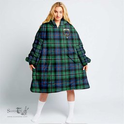 Scottish Rose Hunting Ancient Clan Tartan Oversized Blanket Hoodie - Crest Scottish Plaid Tartan Plaid