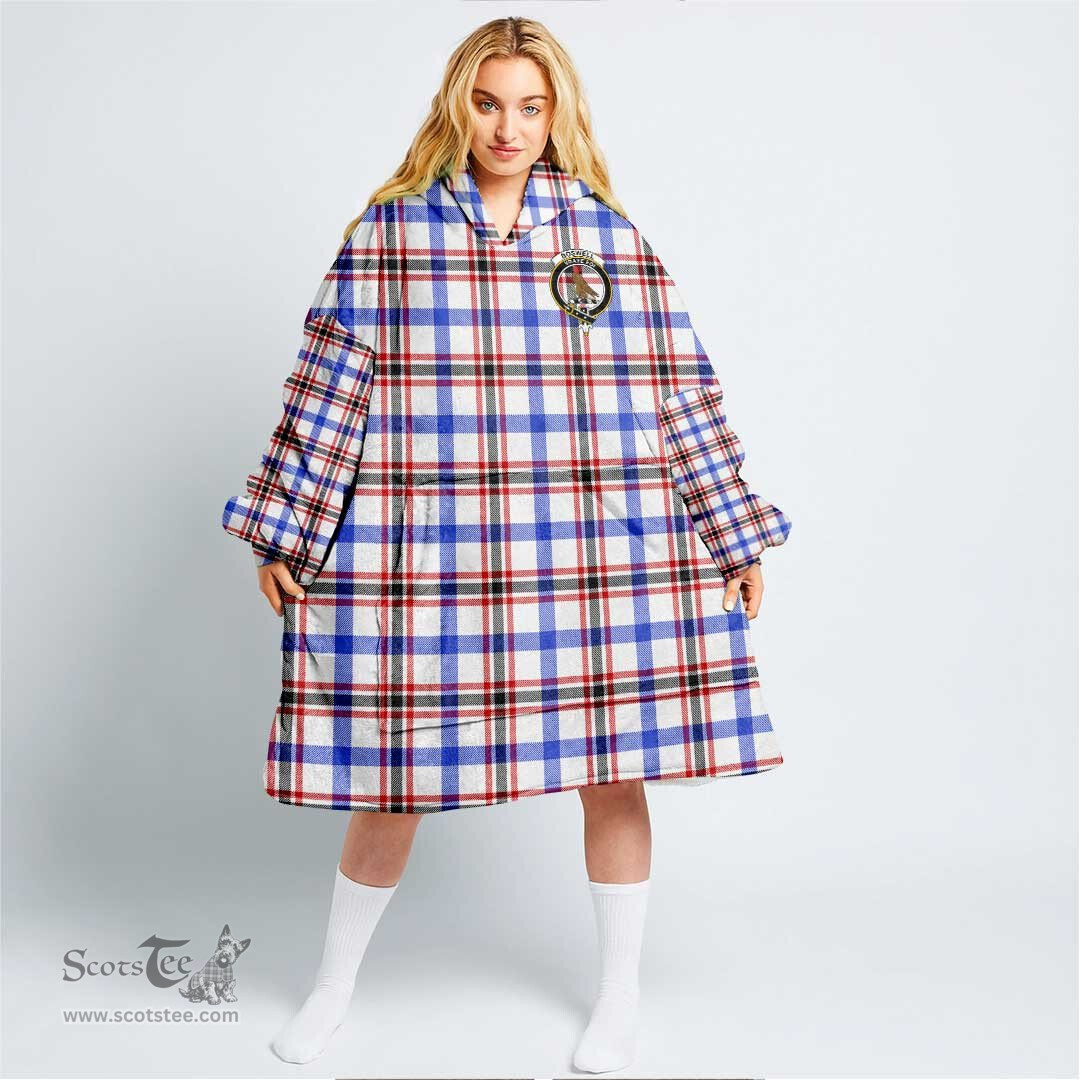 Scottish Boswell Modern Clan Tartan Oversized Blanket Hoodie - Crest Scottish Plaid Tartan Plaid