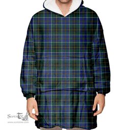 Scottish MacInnes Modern Clan Tartan Oversized Blanket Hoodie - Classic Scottish Plaid Tartan Plaid