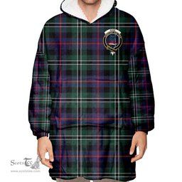 Scottish Rose Hunting Modern Clan Tartan Oversized Blanket Hoodie - Crest Scottish Plaid Tartan Plaid