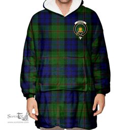 Scottish Dundas Modern 02 Clan Tartan Oversized Blanket Hoodie - Crest Scottish Plaid Tartan Plaid