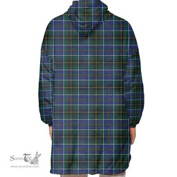 Scottish MacInnes Modern Clan Tartan Oversized Blanket Hoodie - Classic Scottish Plaid Tartan Plaid