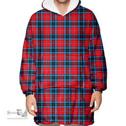Scottish MacTavish Modern Clan Tartan Oversized Blanket Hoodie - Classic Scottish Plaid Tartan Plaid