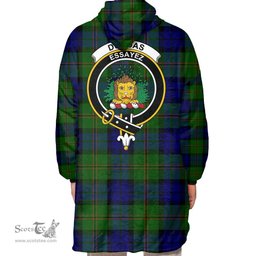 Scottish Dundas Modern 02 Clan Tartan Oversized Blanket Hoodie - Crest Scottish Plaid Tartan Plaid