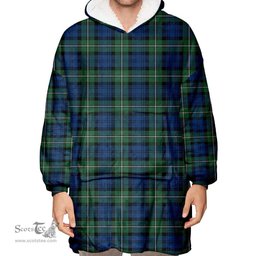 Scottish Forbes Ancient Clan Tartan Oversized Blanket Hoodie - Classic Scottish Plaid Tartan Plaid