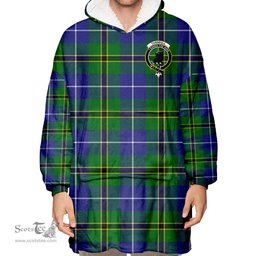 Scottish Turnbull Hunting Clan Tartan Oversized Blanket Hoodie - Crest Scottish Plaid Tartan Plaid