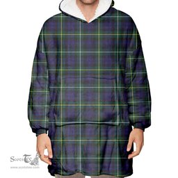 Scottish Campbell Argyll Modern Clan Tartan Oversized Blanket Hoodie - Classic Scottish Plaid Tartan Plaid