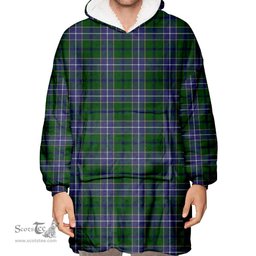 Scottish Wishart Hunting Modern Clan Tartan Oversized Blanket Hoodie - Classic Scottish Plaid Tartan Plaid