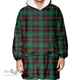 Scottish Chisholm Hunting Ancient Clan Tartan Oversized Blanket Hoodie - Classic Scottish Plaid Tartan Plaid