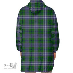 Scottish Wishart Hunting Modern Clan Tartan Oversized Blanket Hoodie - Classic Scottish Plaid Tartan Plaid