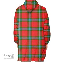 Scottish MacLaine of Loch Buie Hunting Ancient Clan Tartan Oversized Blanket Hoodie - Classic Scottish Plaid Tartan Plaid