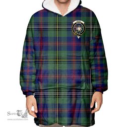 Scottish Wood Modern Clan Tartan Oversized Blanket Hoodie - Crest Scottish Plaid Tartan Plaid