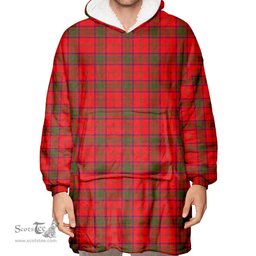 Scottish Ross Modern Clan Tartan Oversized Blanket Hoodie - Classic Scottish Plaid Tartan Plaid