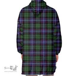 Scottish Galbraith Modern Clan Tartan Oversized Blanket Hoodie - Classic Scottish Plaid Tartan Plaid