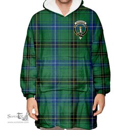Scottish Henderson Ancient Clan Tartan Oversized Blanket Hoodie - Crest Scottish Plaid Tartan Plaid