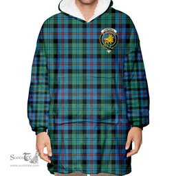 Scottish Campbell of Cawdor Ancient Clan Tartan Oversized Blanket Hoodie - Crest Scottish Plaid Tartan Plaid