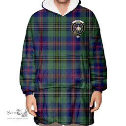 Scottish Wood Modern Clan Tartan Oversized Blanket Hoodie - Crest Scottish Plaid Tartan Plaid