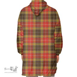 Scottish Buchanan Old Set Weathered Clan Tartan Oversized Blanket Hoodie - Classic Scottish Plaid Tartan Plaid