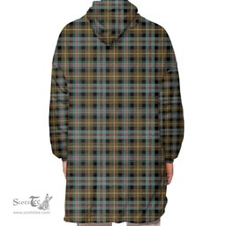 Scottish Farquharson Weathered Clan Tartan Oversized Blanket Hoodie - Classic Scottish Plaid Tartan Plaid