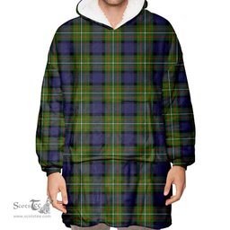 Scottish Fergusson Modern Clan Tartan Oversized Blanket Hoodie - Classic Scottish Plaid Tartan Plaid