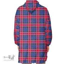 Scottish Graham of Menteith Red Clan Tartan Oversized Blanket Hoodie - Classic Scottish Plaid Tartan Plaid