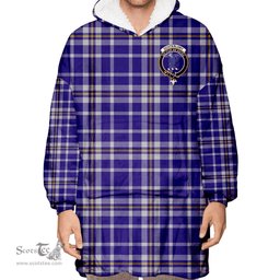 Scottish Ochterlony Clan Tartan Oversized Blanket Hoodie - Crest Scottish Plaid Tartan Plaid