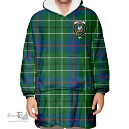 Scottish Duncan Ancient Clan Tartan Oversized Blanket Hoodie - Crest Scottish Plaid Tartan Plaid