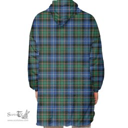 Scottish MacRae Hunting Ancient Clan Tartan Oversized Blanket Hoodie - Classic Scottish Plaid Tartan Plaid