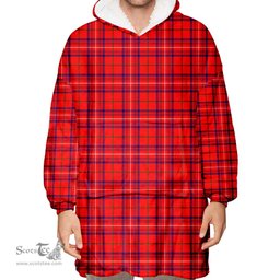 Scottish Rose Modern Clan Tartan Oversized Blanket Hoodie - Classic Scottish Plaid Tartan Plaid