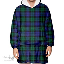 Scottish Blackwatch Modern Clan Tartan Oversized Blanket Hoodie - Classic Scottish Plaid Tartan Plaid