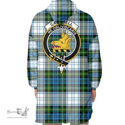 Scottish Campbell Dress Ancient Clan Tartan Oversized Blanket Hoodie - Crest Scottish Plaid Tartan Plaid