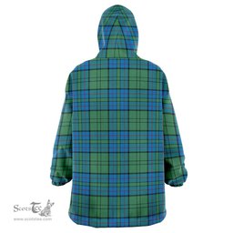 Scottish Lockhart Clan Tartan Oversized Blanket Hoodie - Classic Scottish Plaid Tartan Plaid